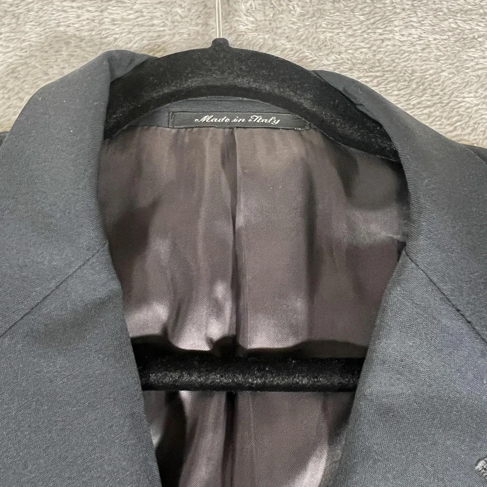 Fendi Blazer Mens 50 IT 40R Black 100% Virgin Wool‎ Made in Italy Sport Coat